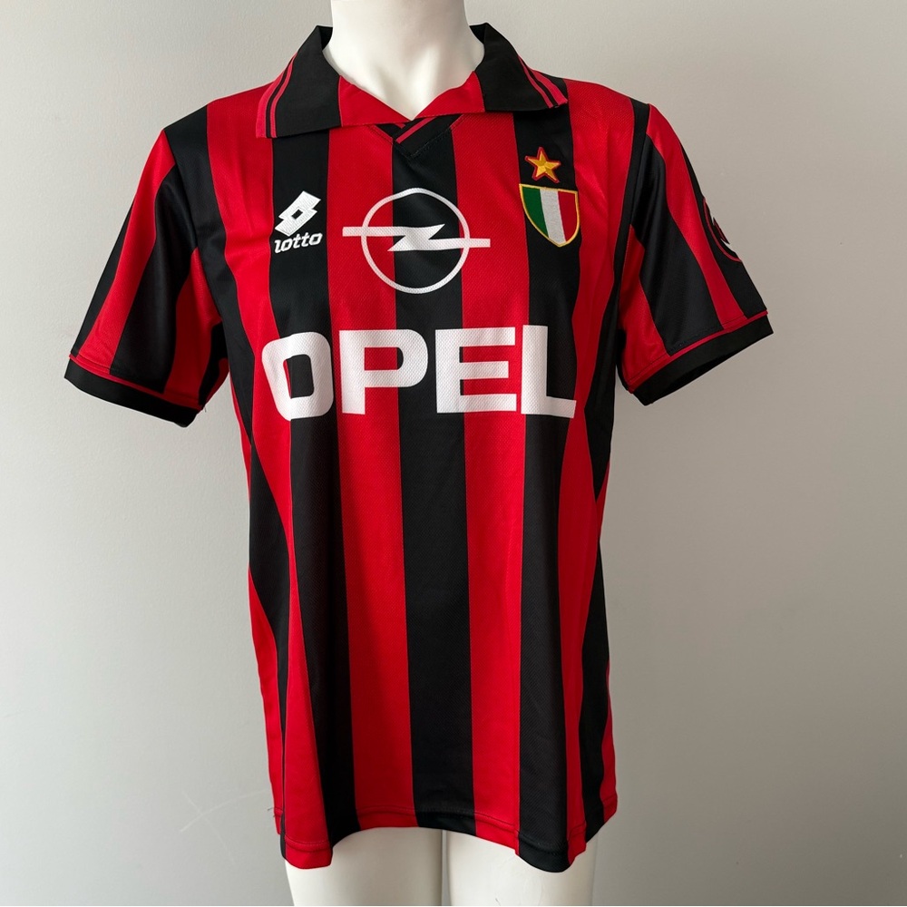 Paolo Maldini AC Milan Lotto New Men’s Retro Vintage Home Soccer Jersey